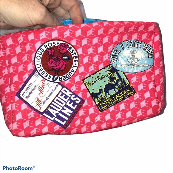 Estee Lauder NEW vintage Postcard Travel Makeup Ba - Picture 2 of 5